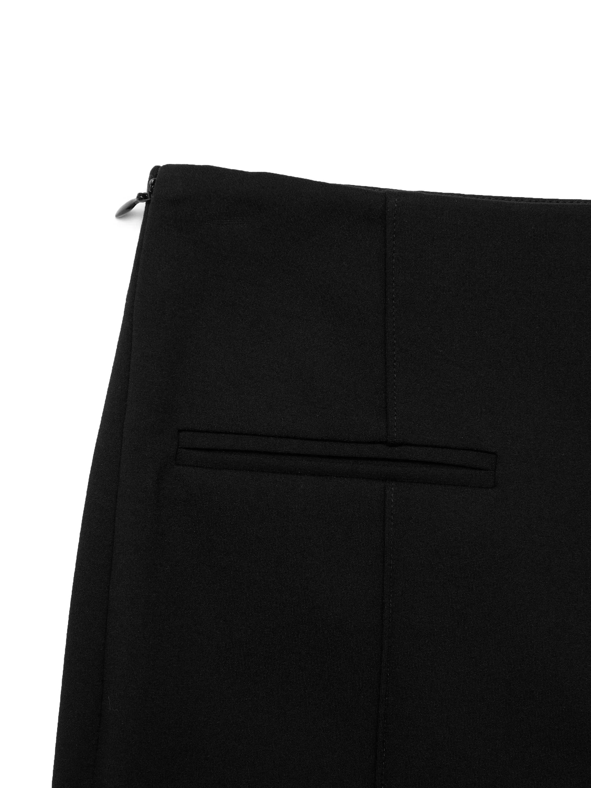 Side Slits Detail Flared Pants