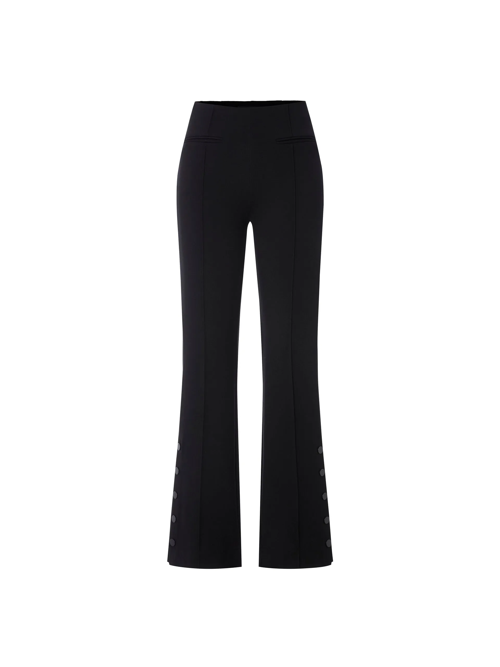 Side Slits Detail Flared Pants