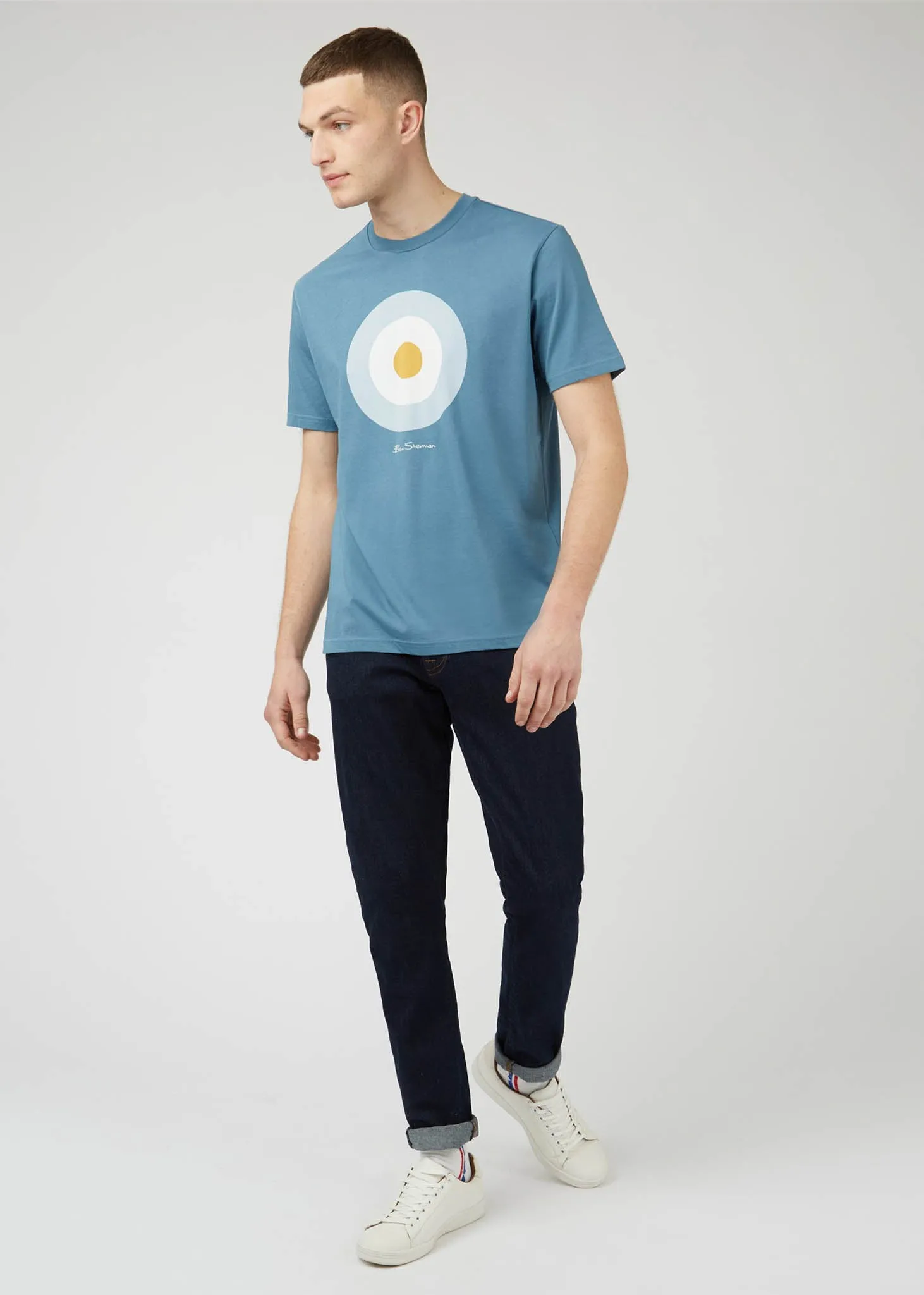 Signature target tee - blue shadow