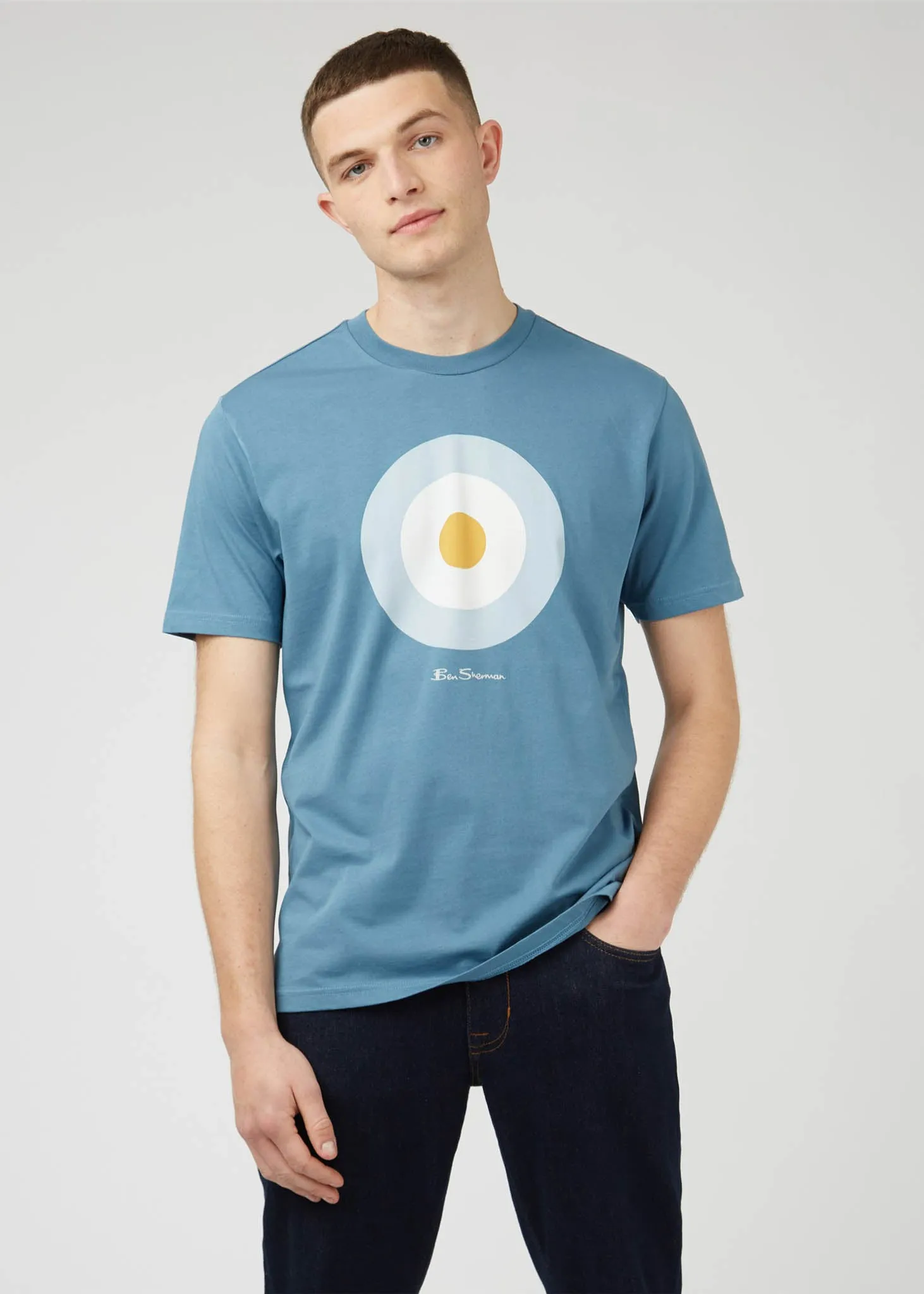 Signature target tee - blue shadow