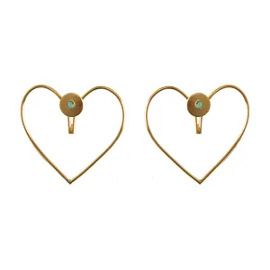 Simple Heart Earrings 2 In 1