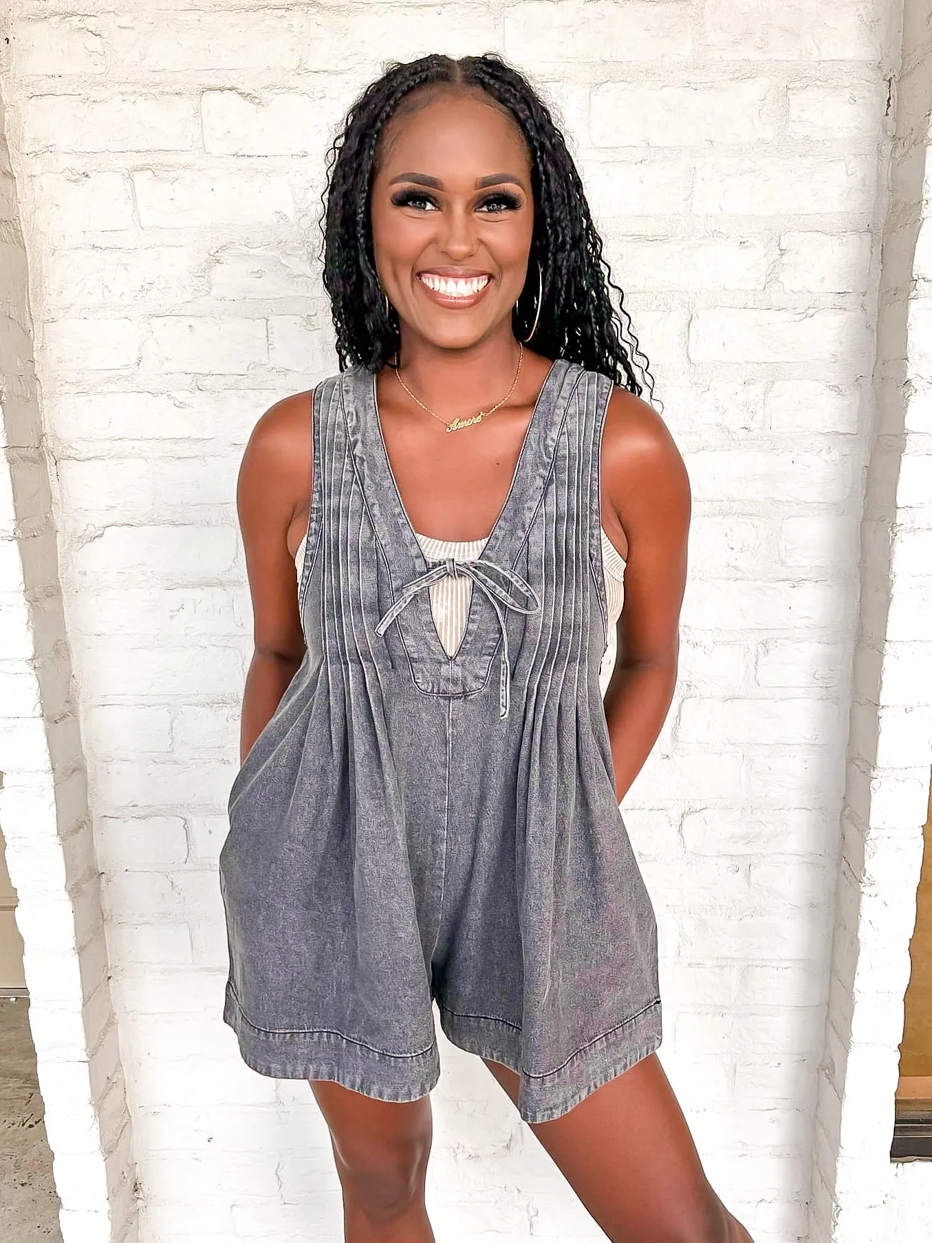 Stand Your Ground Romper Grey