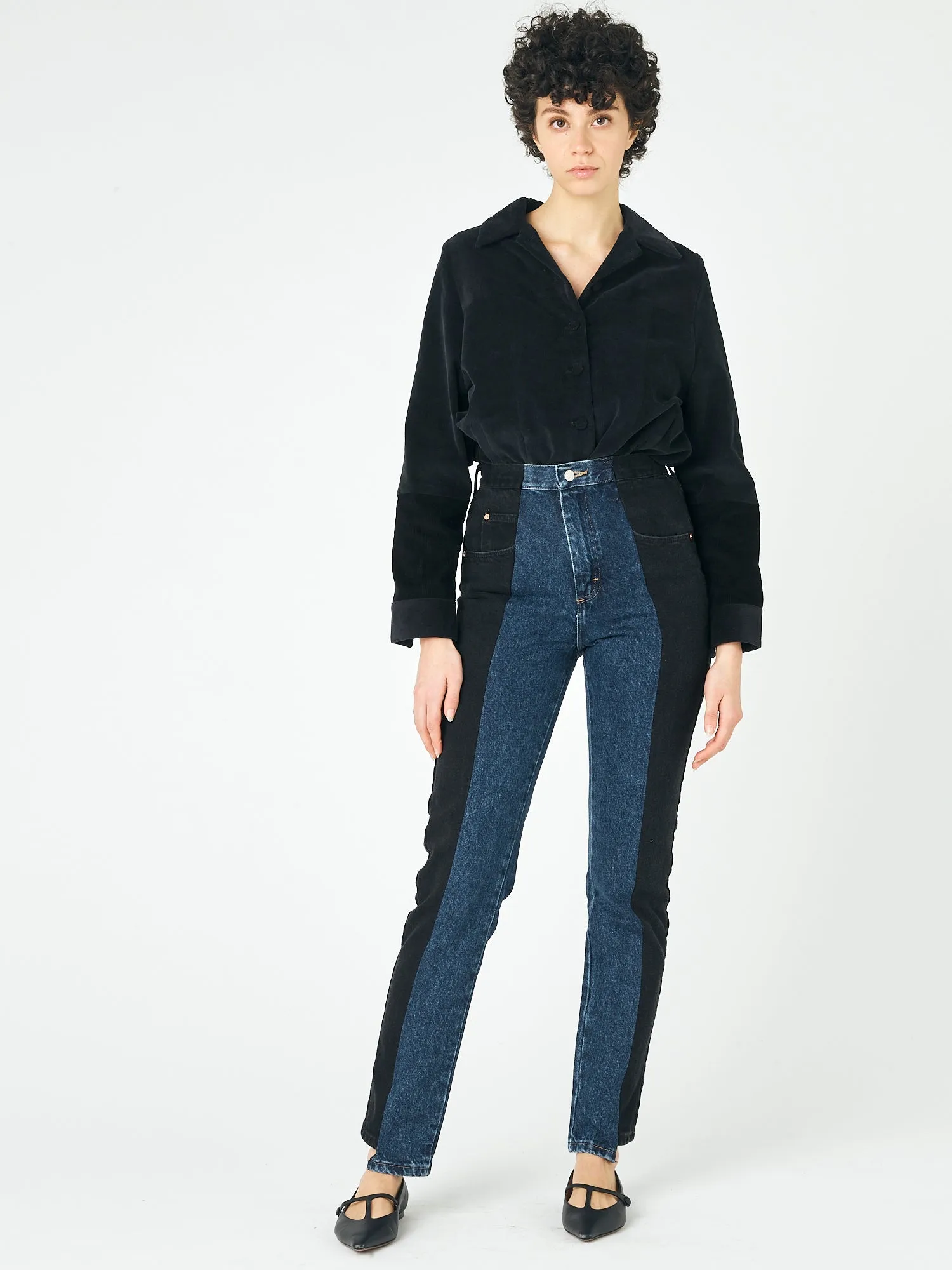 Straight Leg Jean Black/Dark Blue