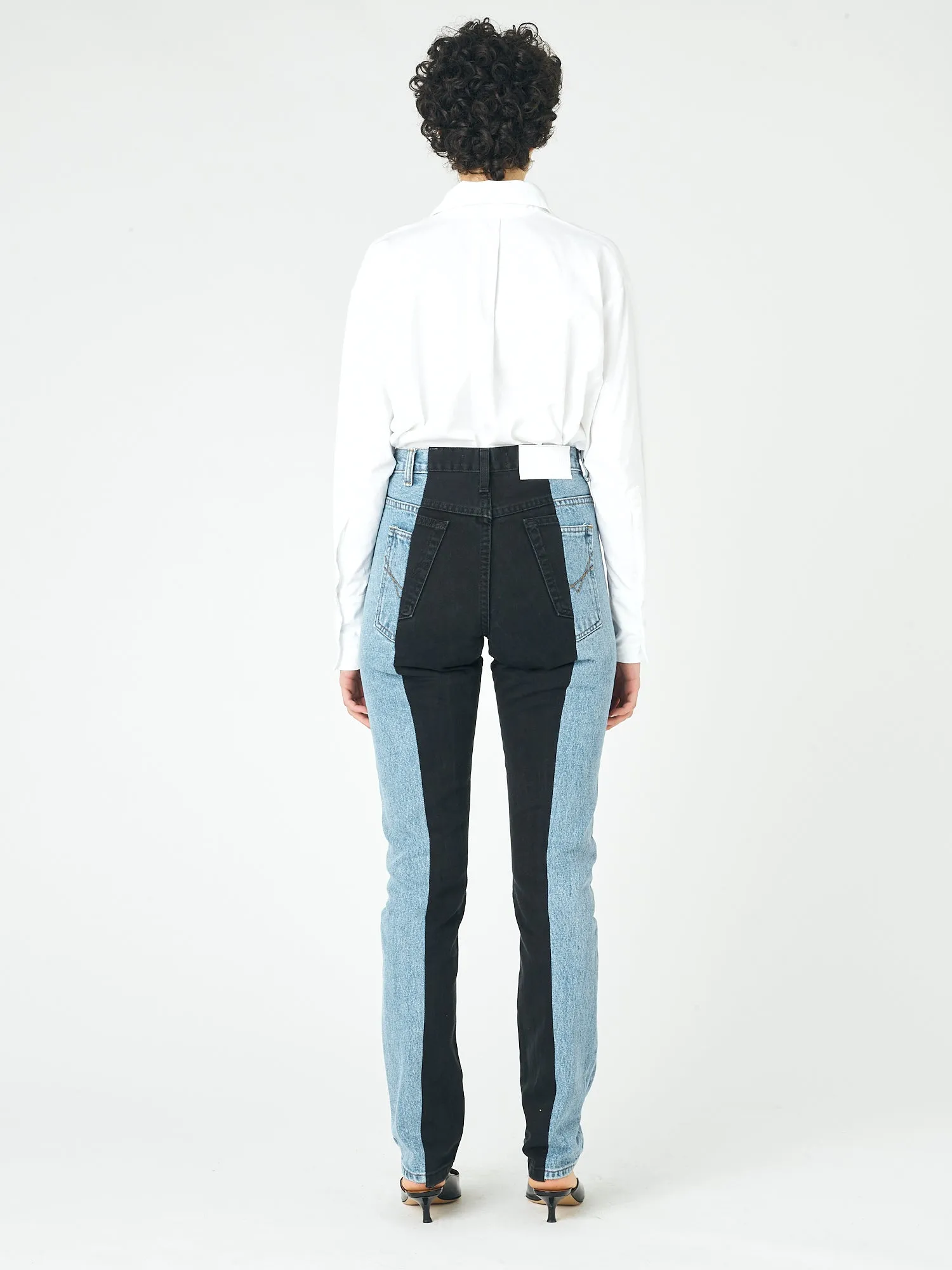 Straight Leg Jean Light Blue/Black