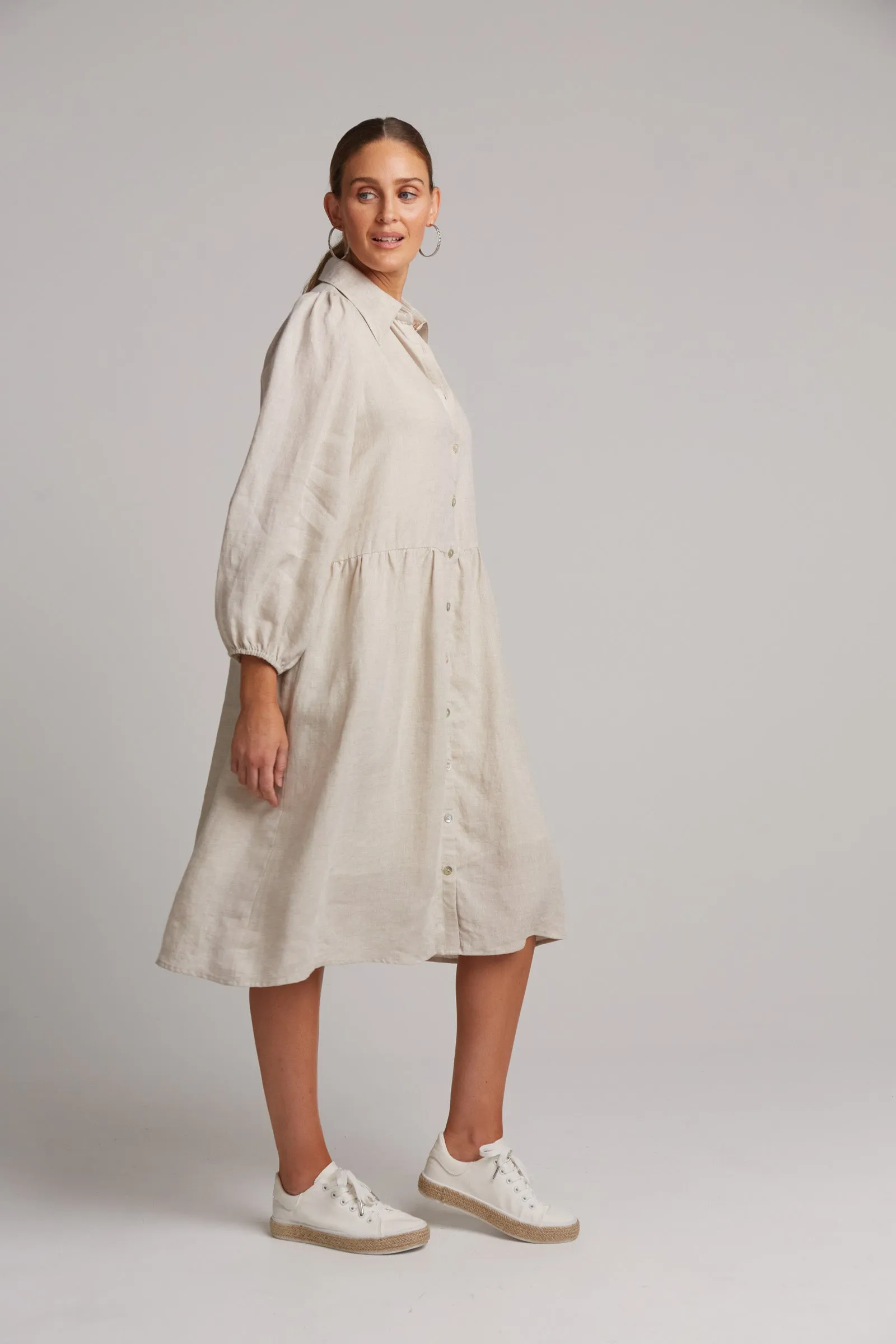 Studio Midi Shirt Dress - Tusk