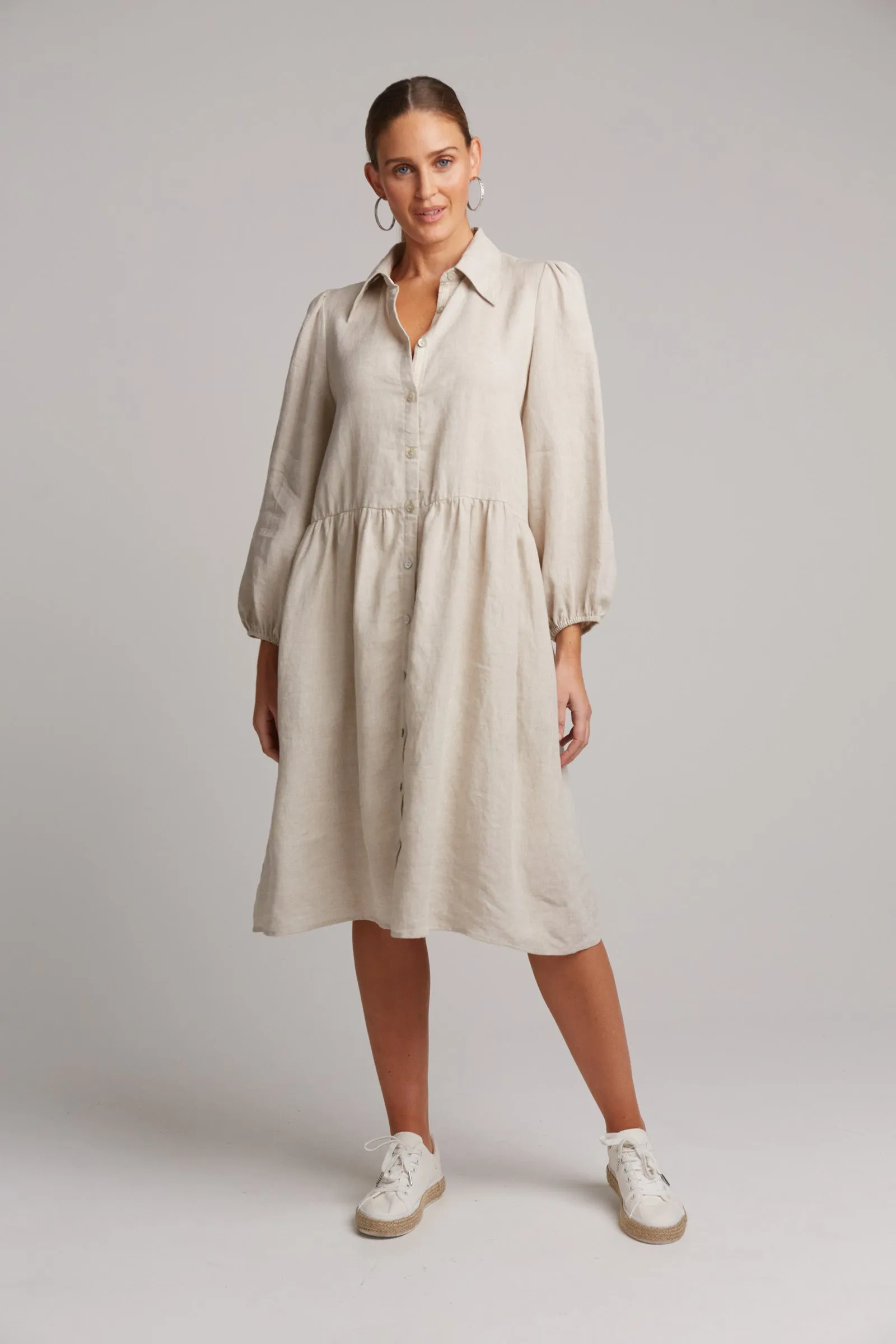 Studio Midi Shirt Dress - Tusk