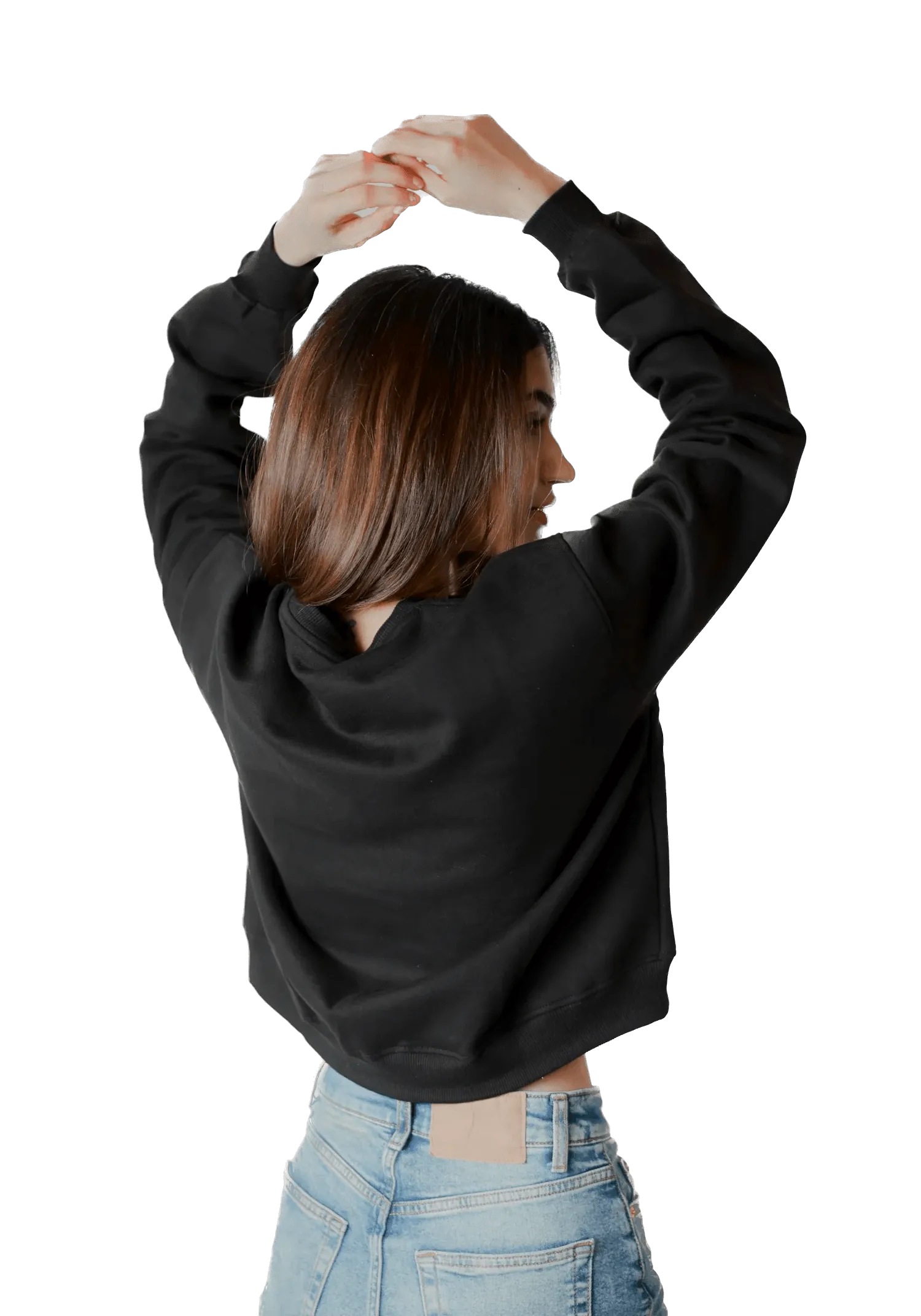 The Crop Sweatshirt Women - Black