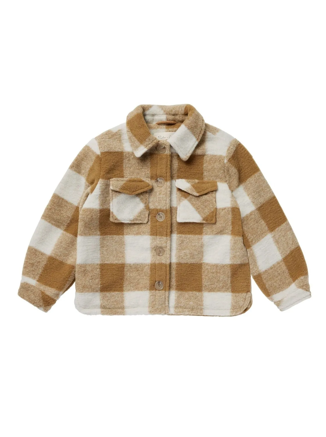 The Shearling Chore Coat by Rylee   Cru - Brass Checker - KIDS