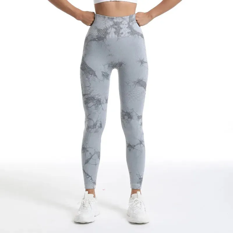 Tie Dye Print High Elastic Fitness Yoga Legging