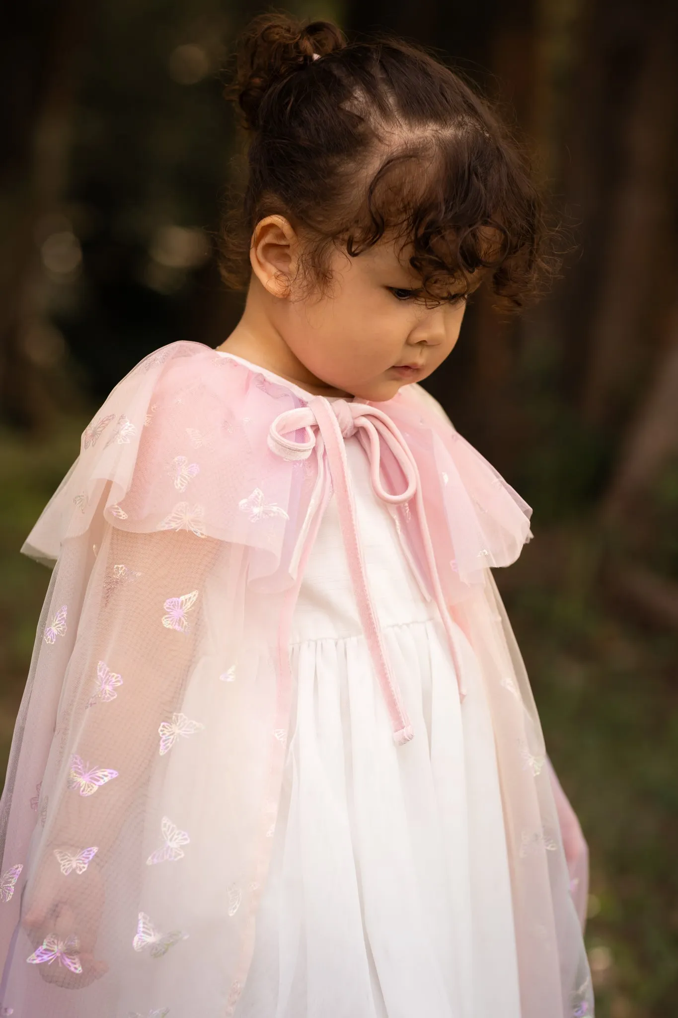 Tulle Cape - Pink Butterflies