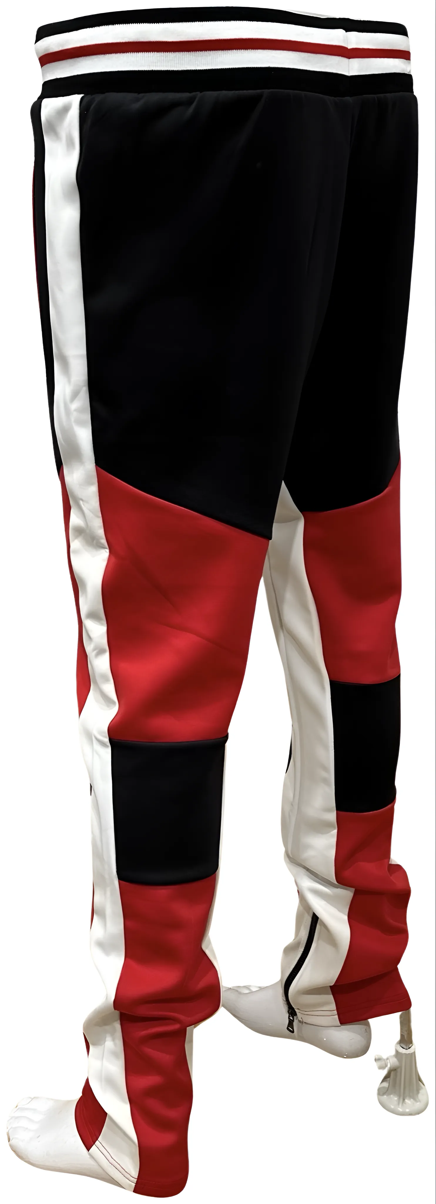 ^UCXX^ (BLACK-RED) JOGGER STYLE TRACK PANTS (ACTIVEWEAR)