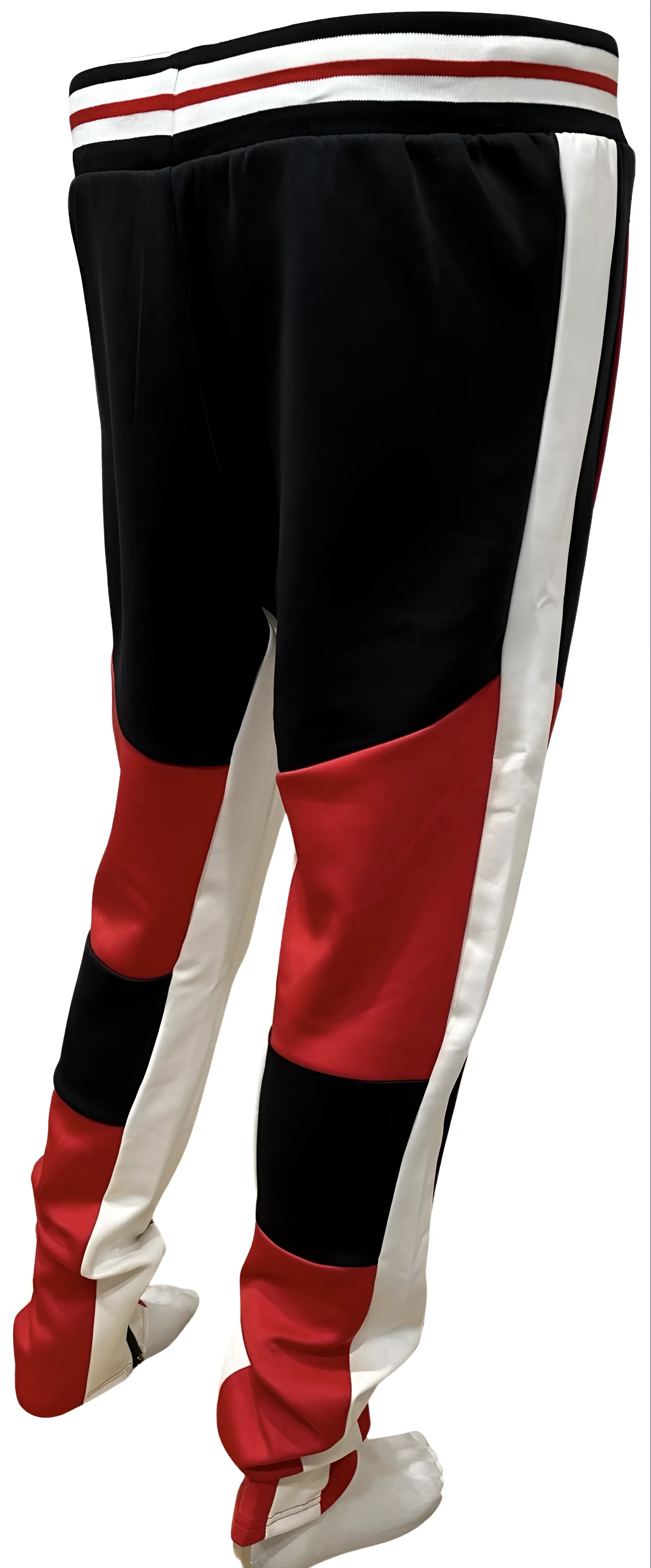 ^UCXX^ (BLACK-RED) JOGGER STYLE TRACK PANTS (ACTIVEWEAR)