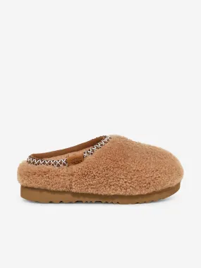 UGG Girls Tasman Maxi Curly Slippers in Brown