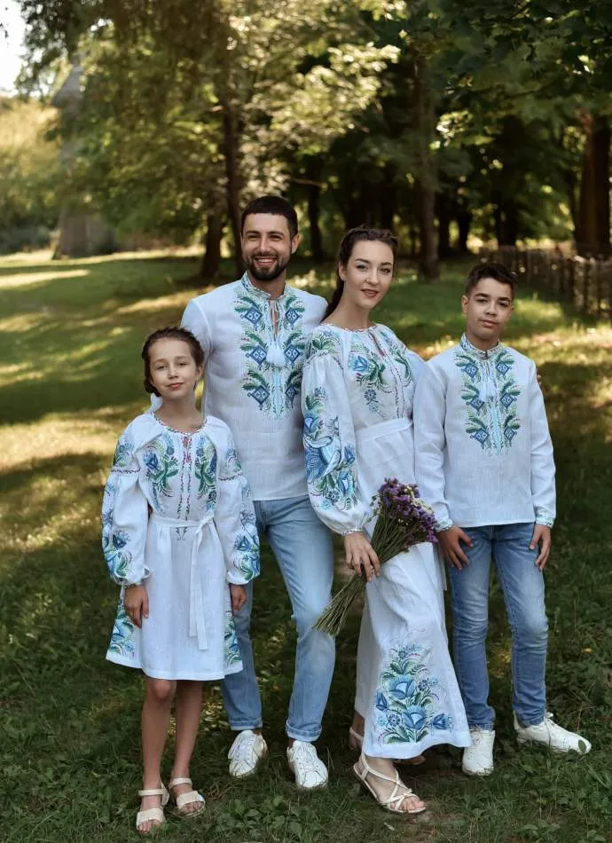 Ukrainian dress with floral embroidery