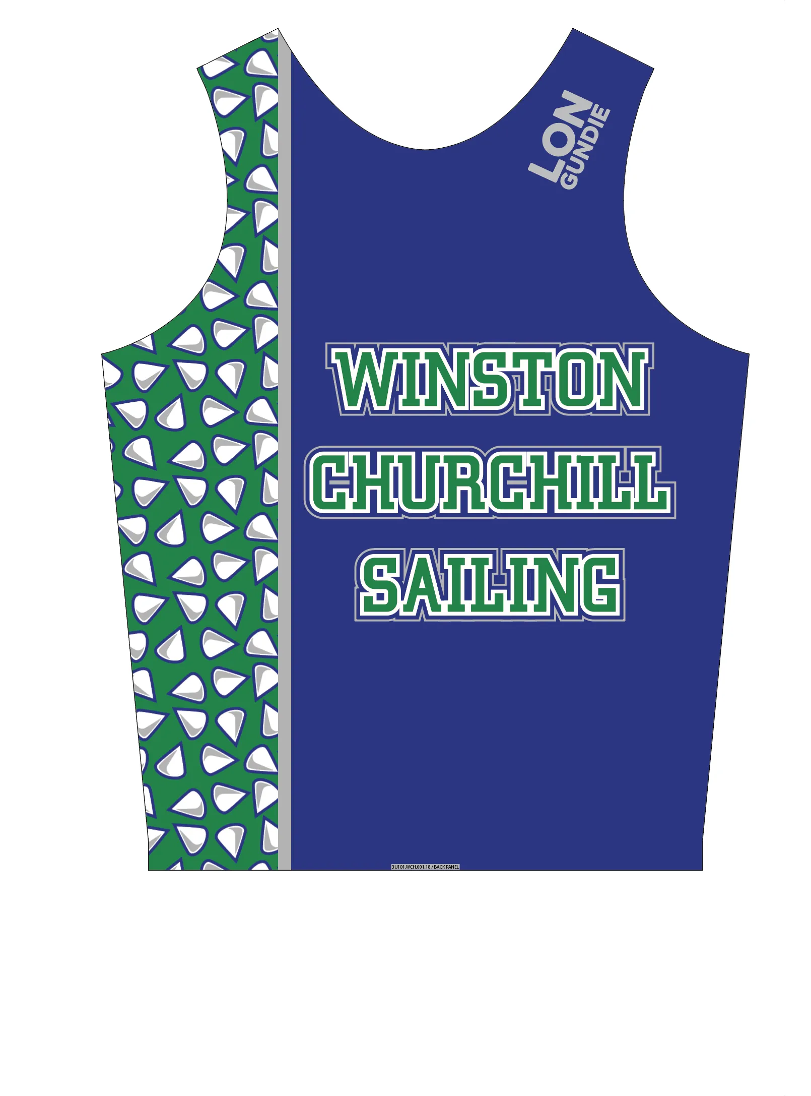 UNISEX PINNIE TOP SLEEVELESS BLUE | WINSTON CHURCHILL HS