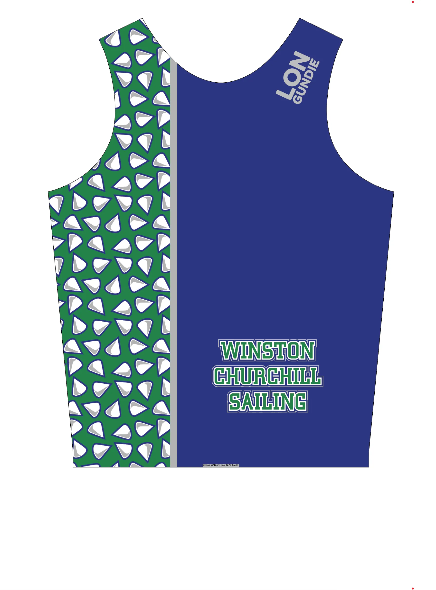 UNISEX PINNIE TOP SLEEVELESS BLUE | WINSTON CHURCHILL HS