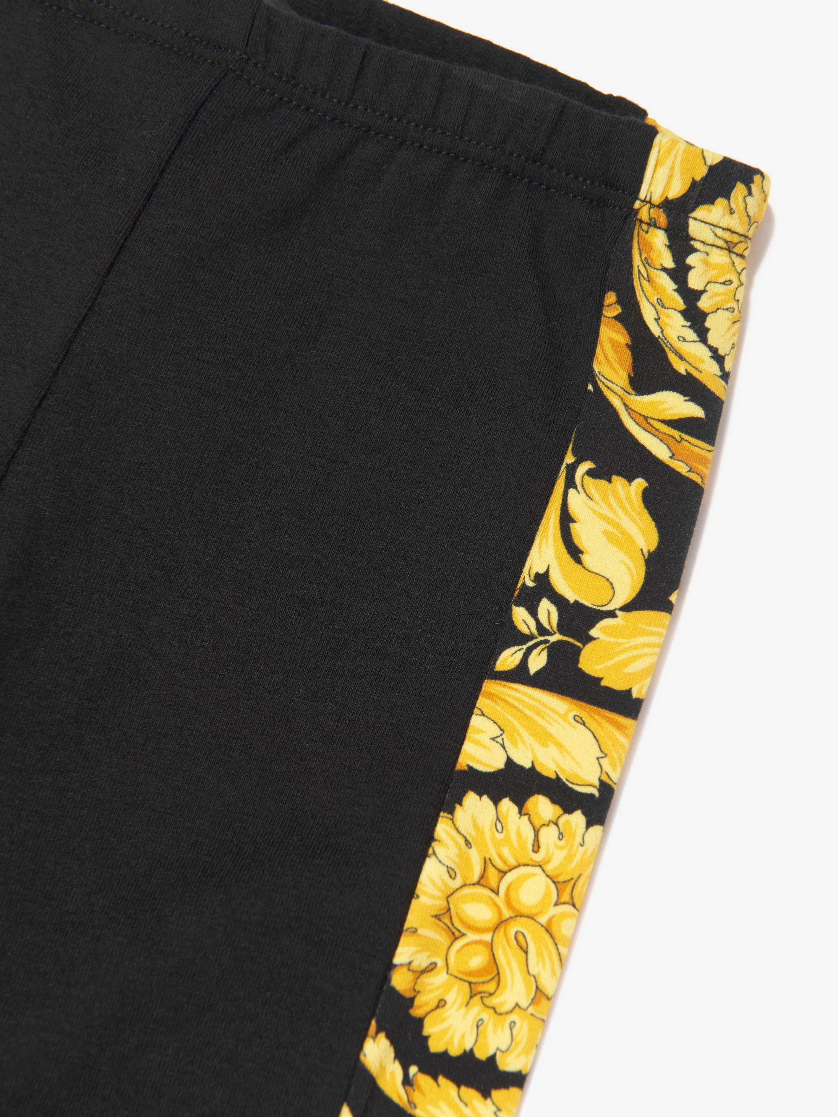 Versace Baby Girls Barocco Leggings in Black