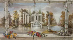 View on the Temple Fresco Painting