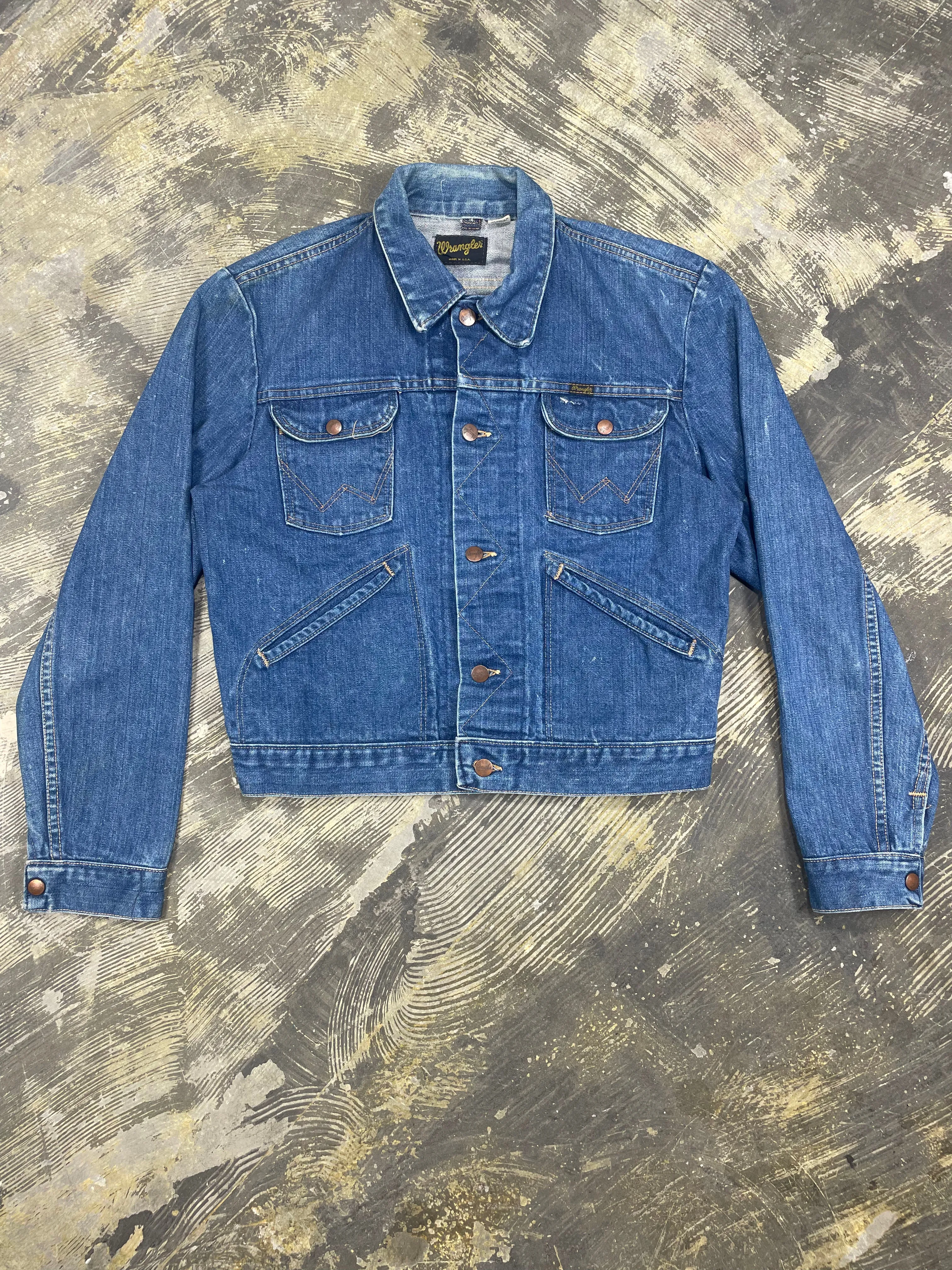 Vintage 1980's Wrangler "Tree Octopus Body" Denim Jacket (JYJ-184)