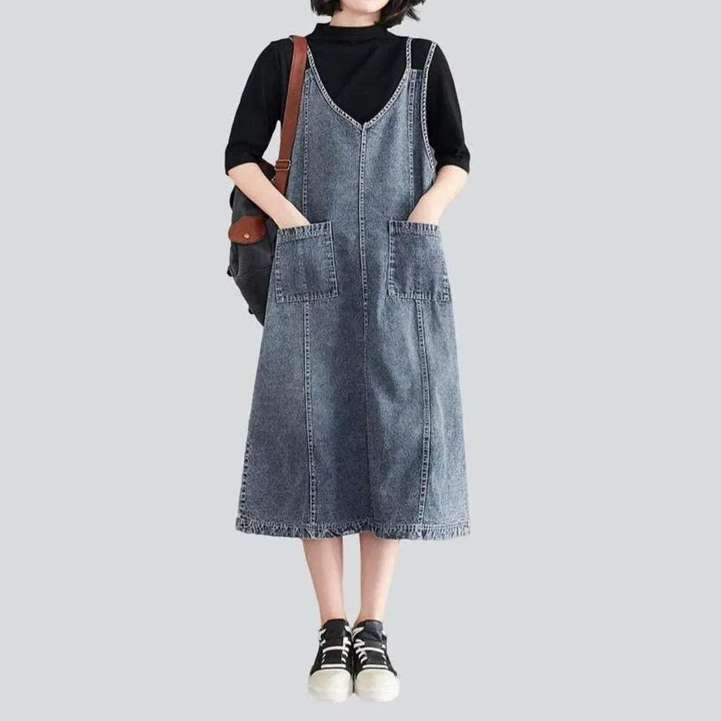 Vintage loose fit jeans dress