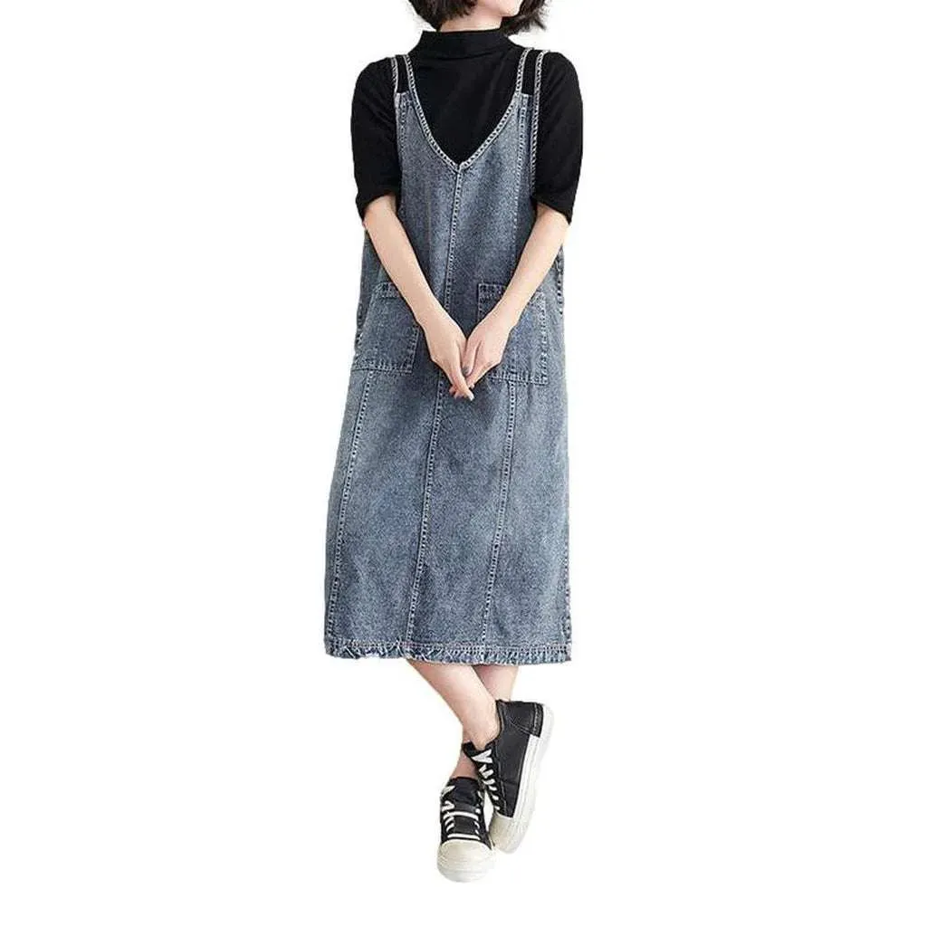 Vintage loose fit jeans dress