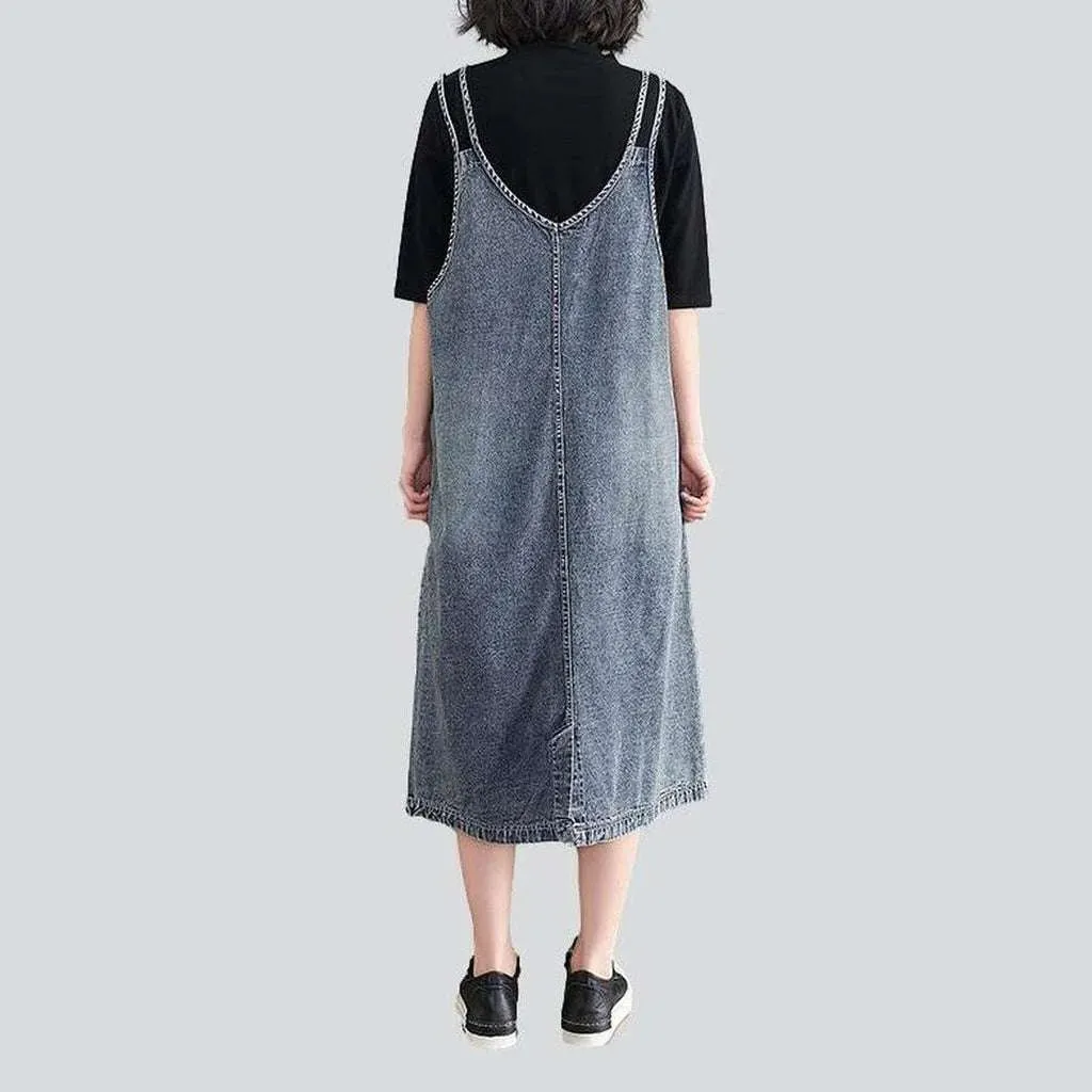 Vintage loose fit jeans dress