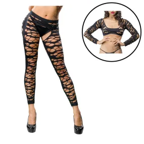 Violet  Mesh Crotchless Legging Packaging Box