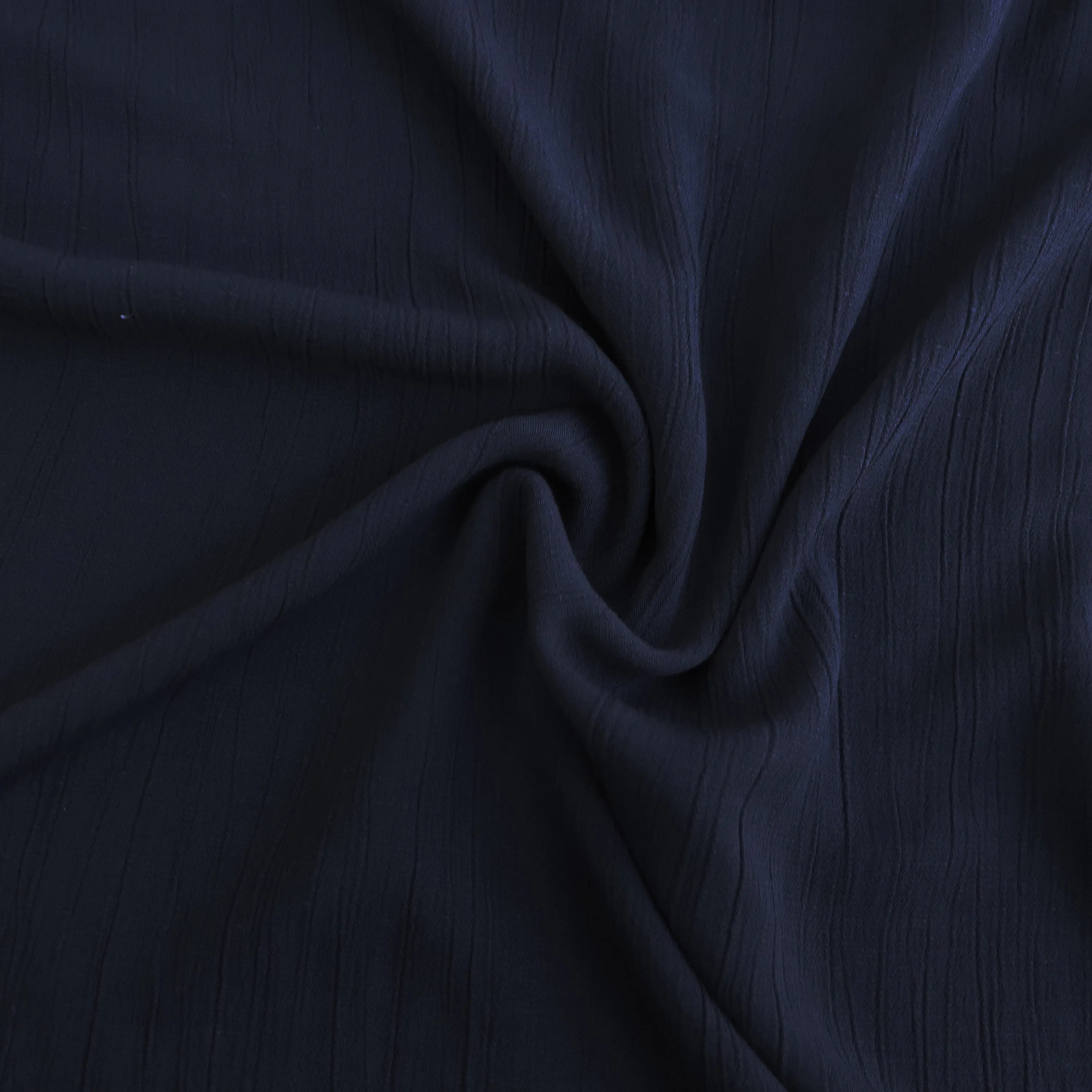 Viscose Linen Crinkle - Navy