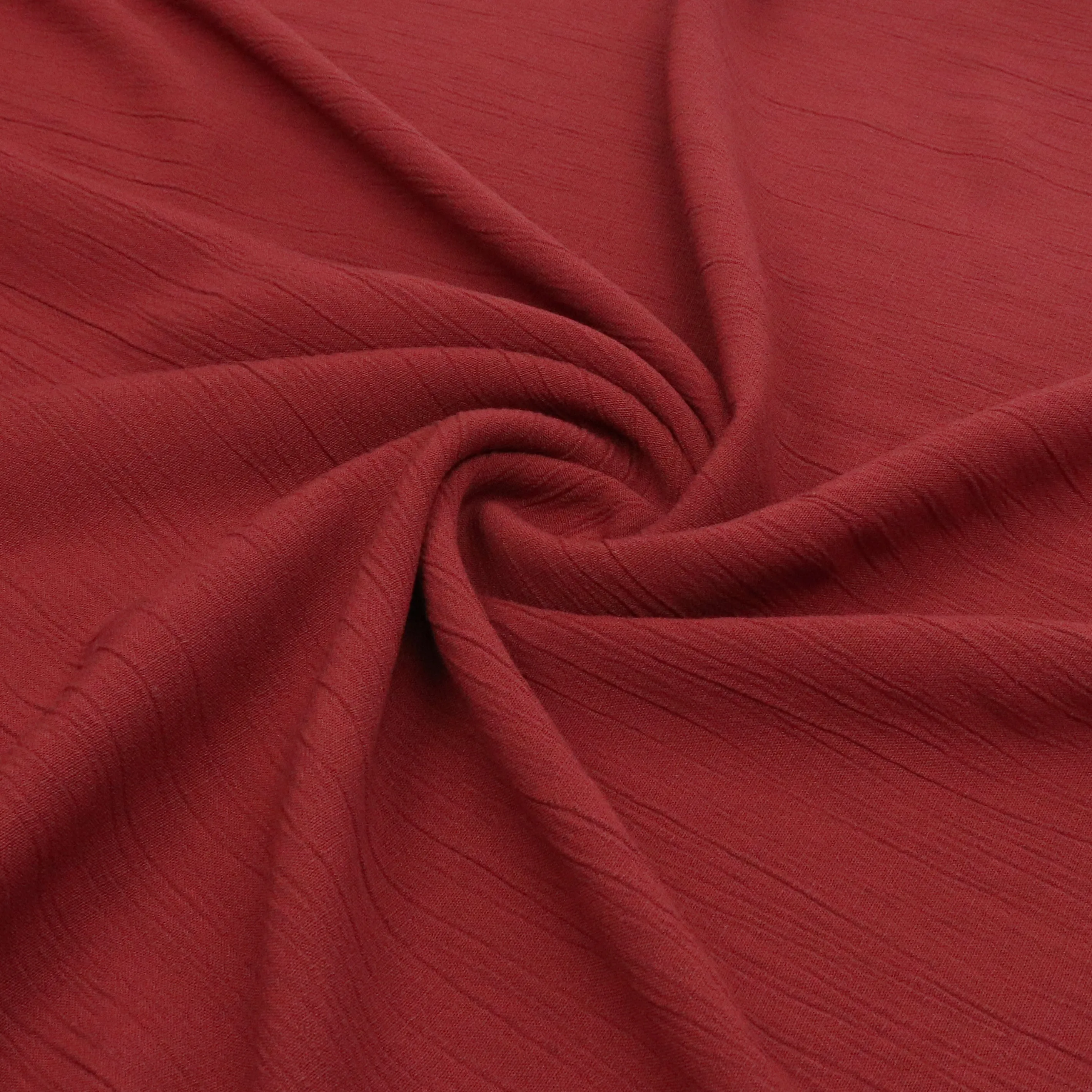 Viscose Linen Crinkle - Red