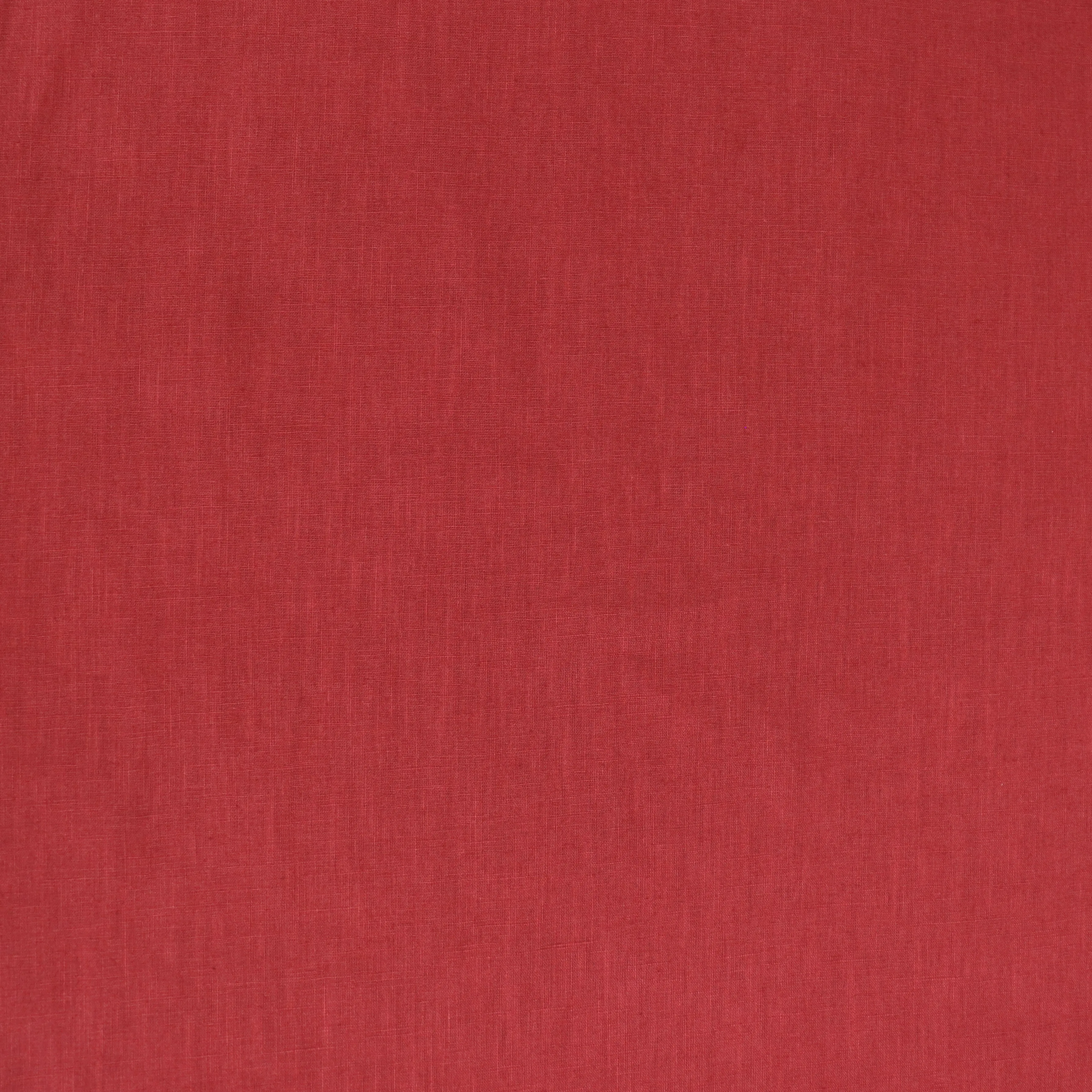 Washed Linen Cotton Lightweight - Red - END OF BOLT 73cm