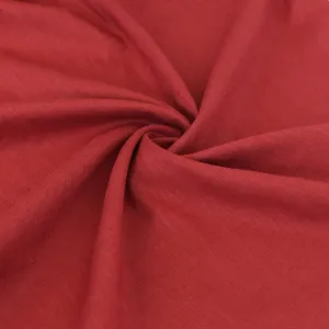 Washed Linen Cotton Lightweight - Red - END OF BOLT 73cm