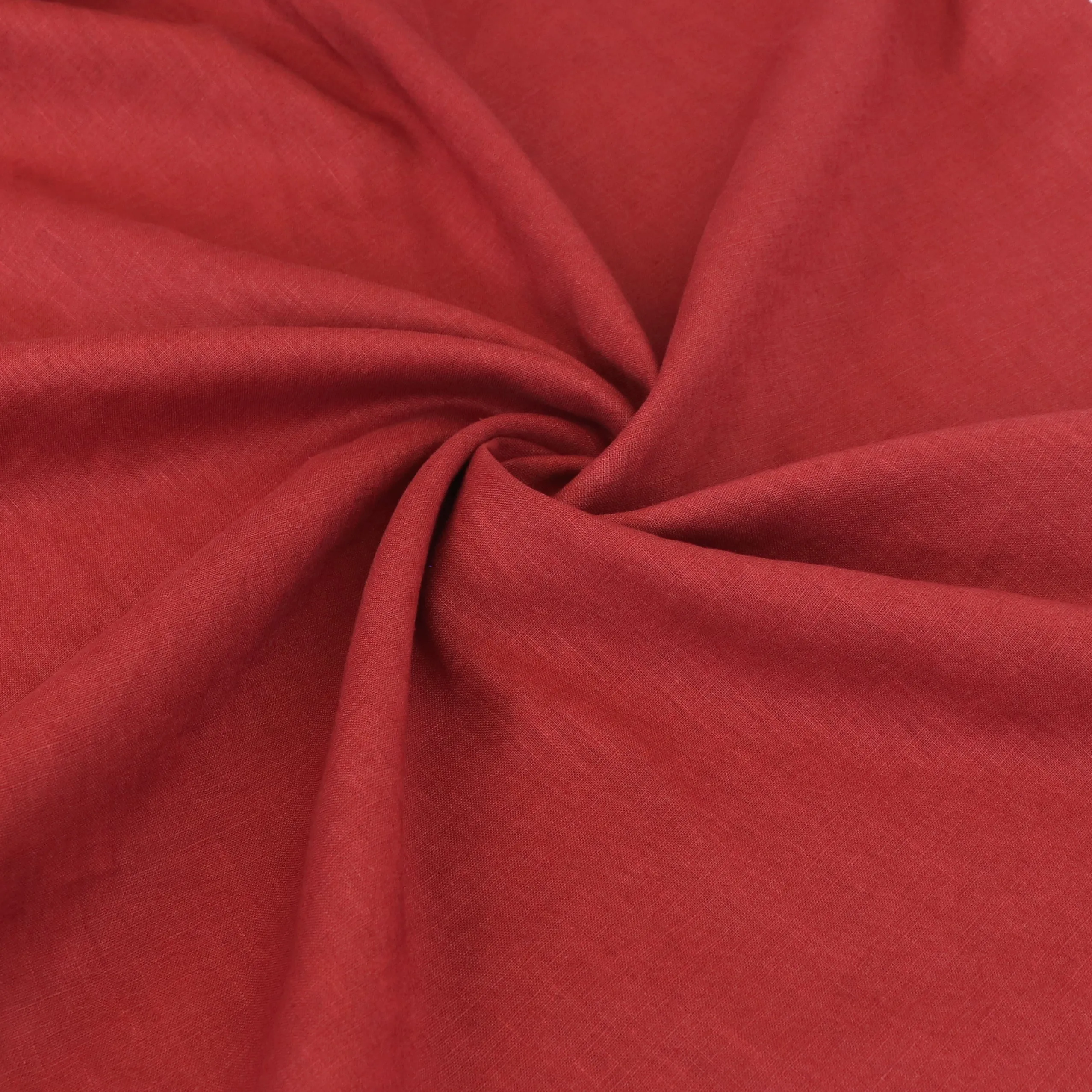 Washed Linen Cotton Lightweight - Red - END OF BOLT 73cm