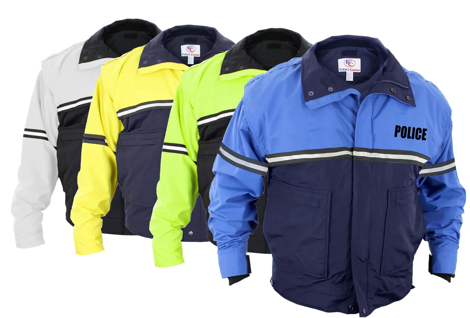 Water Proof Zip-Off Sleeve Bike Patrol Jacket with Removable Liner (Police)