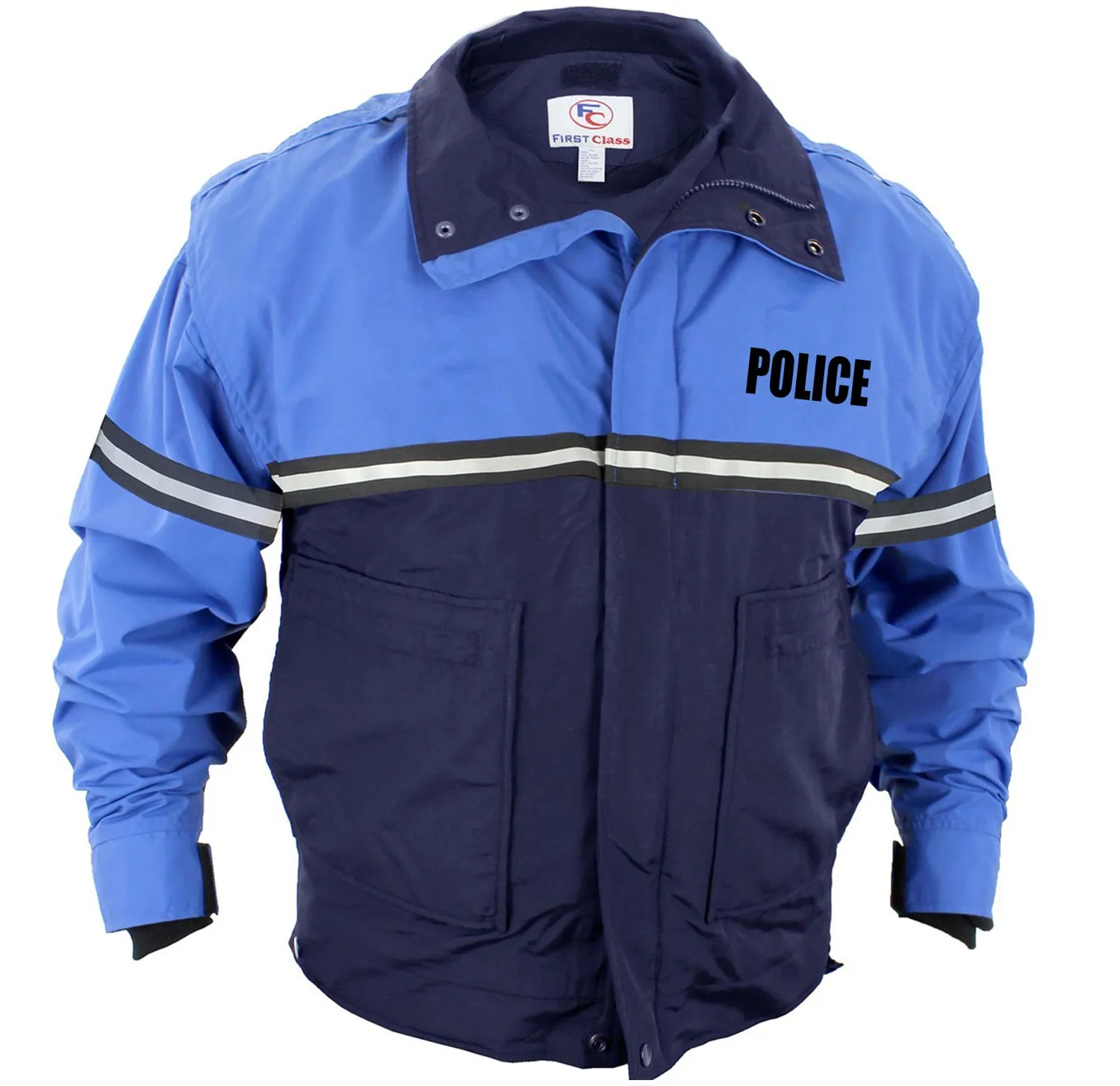 Water Proof Zip-Off Sleeve Bike Patrol Jacket with Removable Liner (Police)