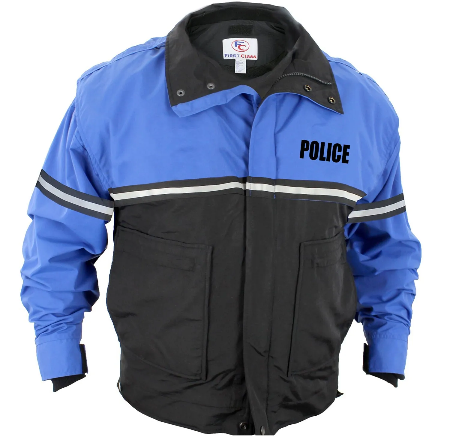 Water Proof Zip-Off Sleeve Bike Patrol Jacket with Removable Liner (Police)