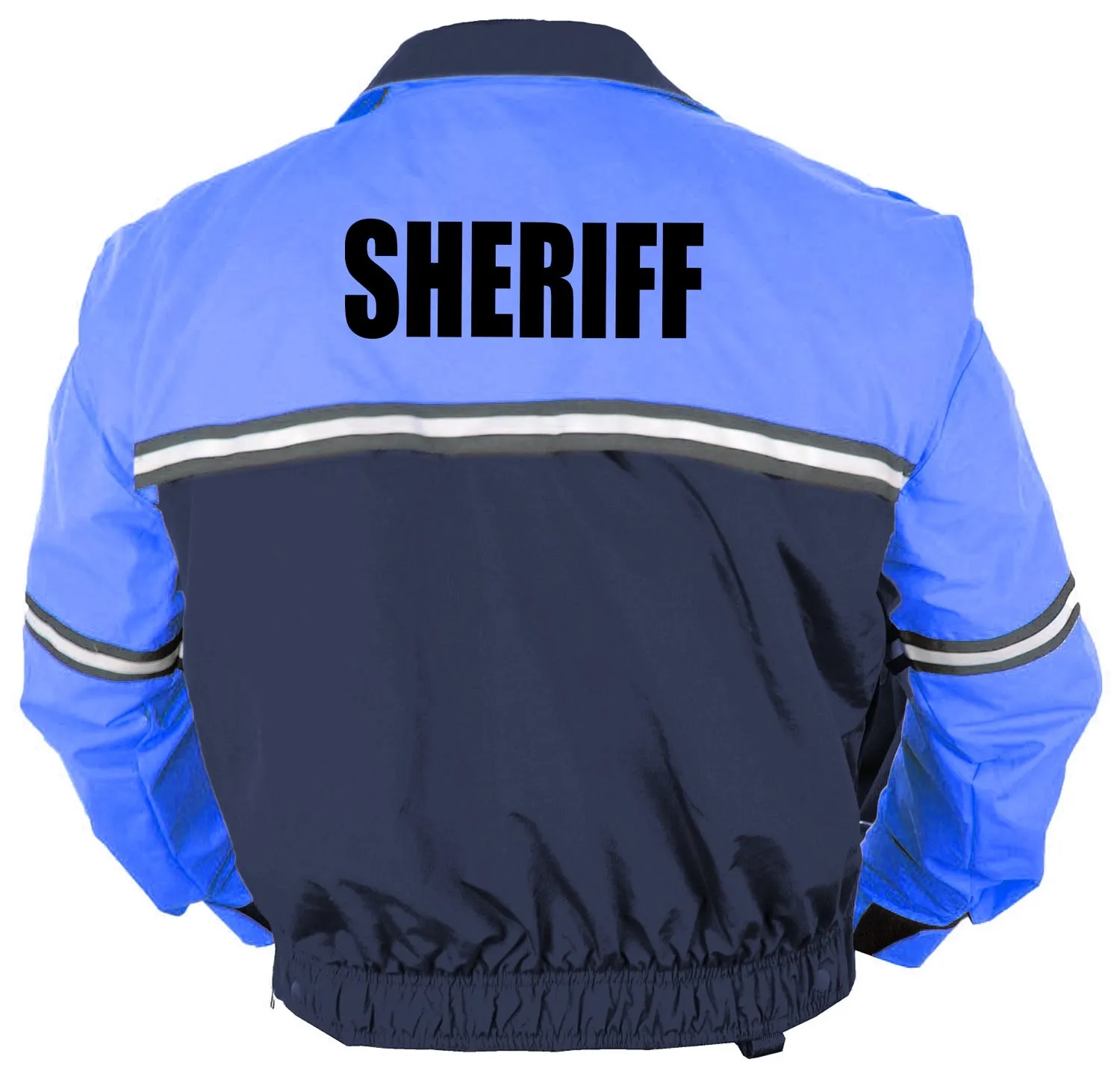 Water Proof Zip-Off Sleeve Bike Patrol Jacket with Removable Liner (Sheriff)