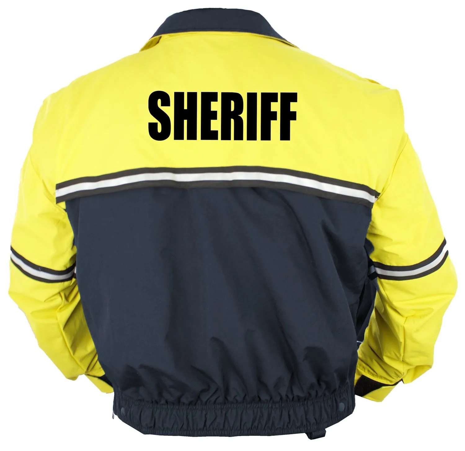 Water Proof Zip-Off Sleeve Bike Patrol Jacket with Removable Liner (Sheriff)