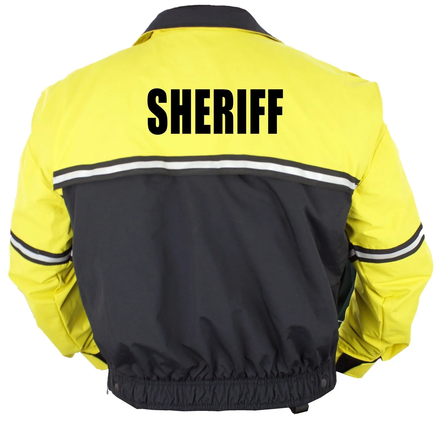 Water Proof Zip-Off Sleeve Bike Patrol Jacket with Removable Liner (Sheriff)