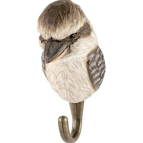 Wildlife Garden - Hand Carved Hook - Kookaburra