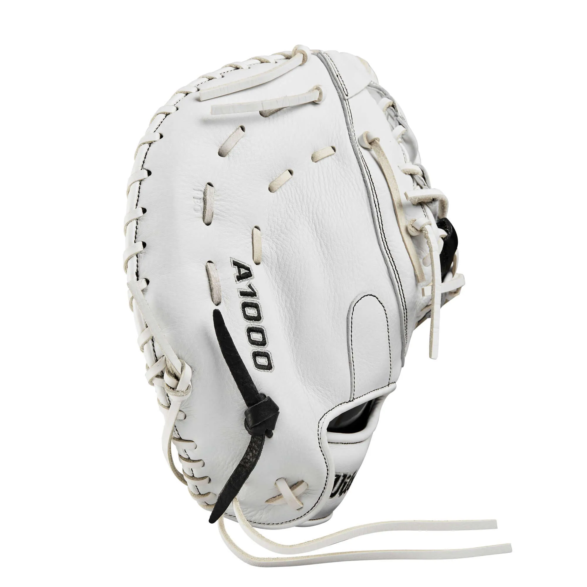 Wilson 2024 A1000 1620 Fastpitch Softball First Base MItt Black/White/Silver 12.5"