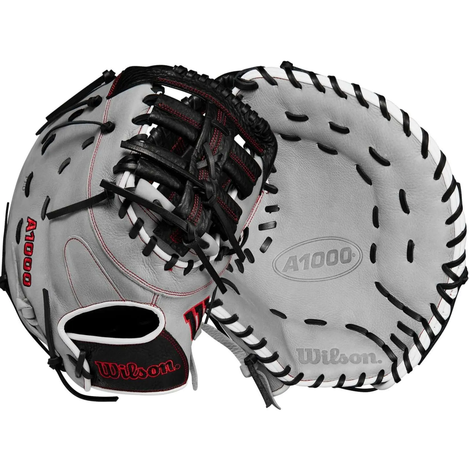 Wilson 2024 A1000 1620 First Base Mitt Silver/Black/Red 12.5"