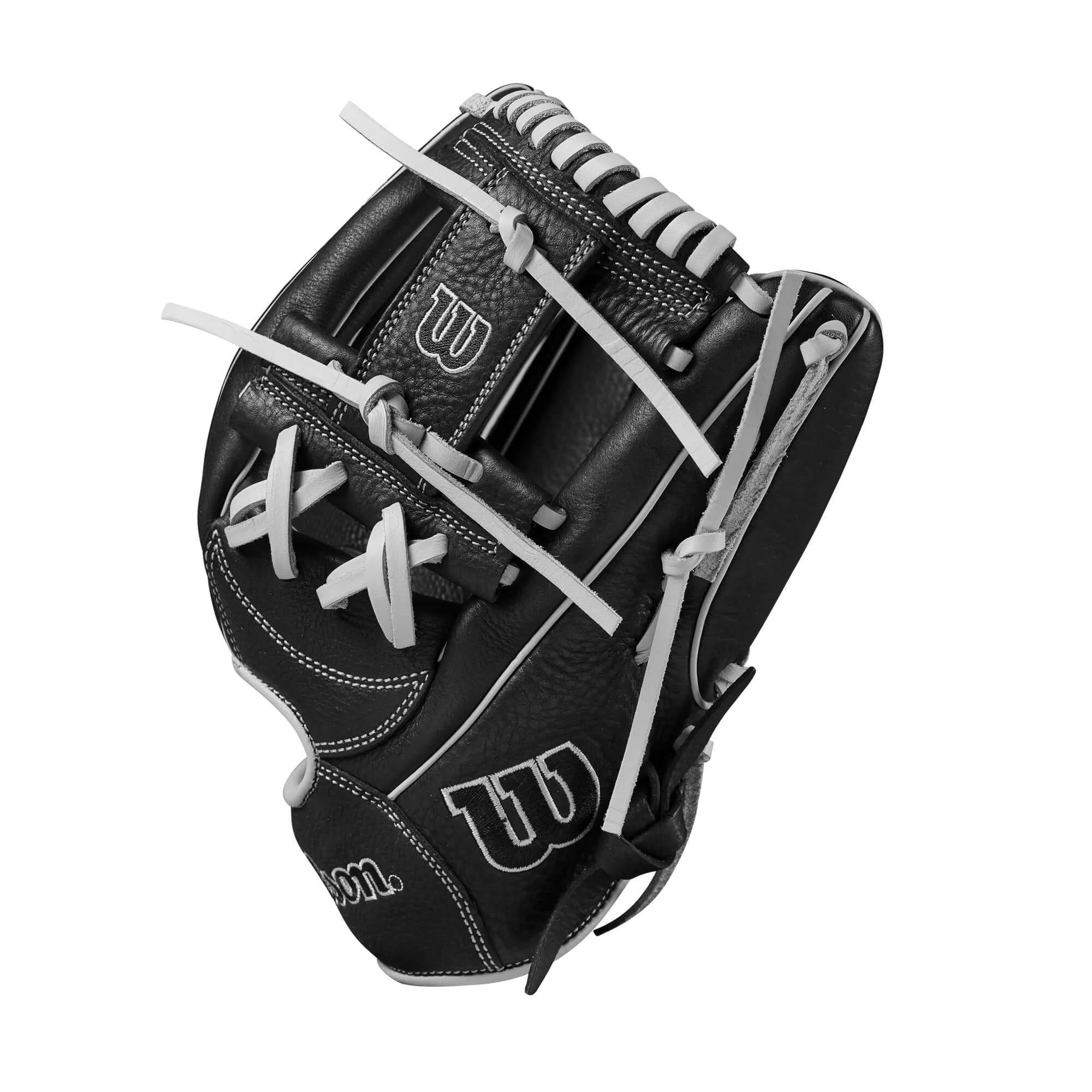 Wilson 2024 A1000 H75 Infield Fastpitch Softball Glove Black/Silver 11.75"