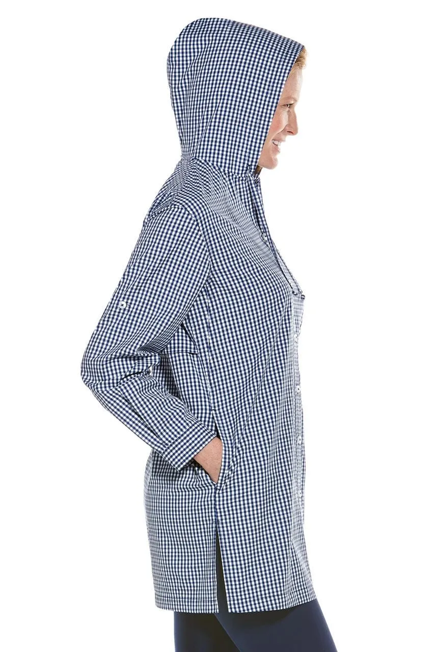 Women's Iztapa Beach Shirt  |  Navy Gingham