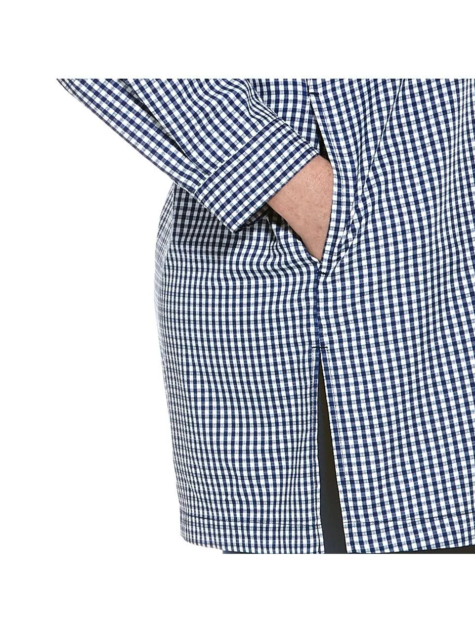 Women's Iztapa Beach Shirt  |  Navy Gingham