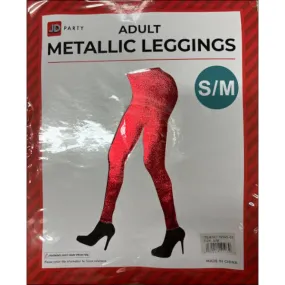 Women's Metallic Leggings - Red