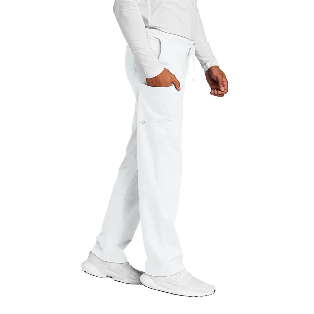 WonderWink® Men’s WorkFlex™ Mock Wrap Cargo Pants - White