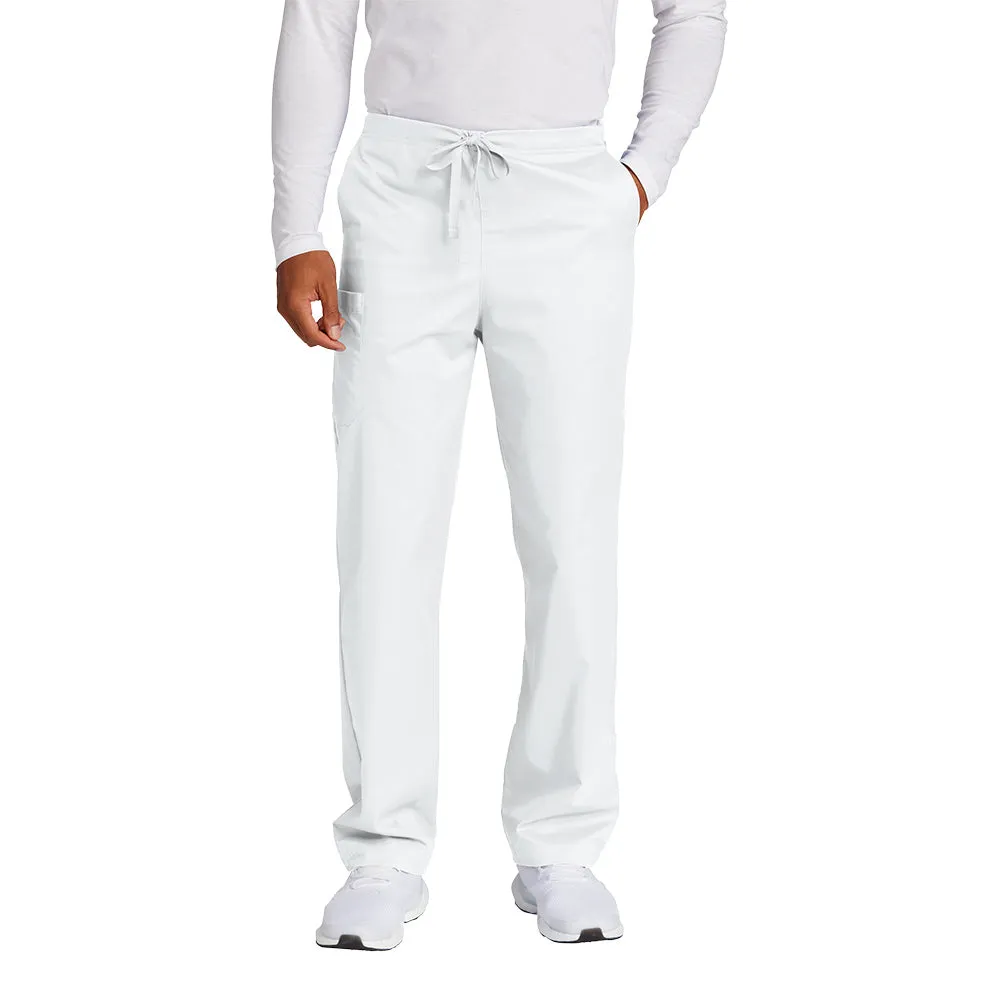 WonderWink® Men’s WorkFlex™ Mock Wrap Cargo Pants - White