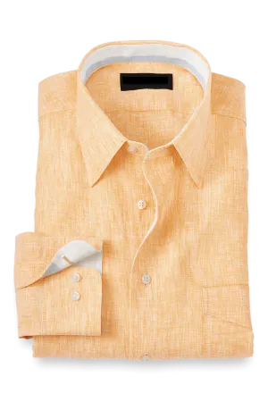 Yellow Non-Iron Linen Dres Shirt