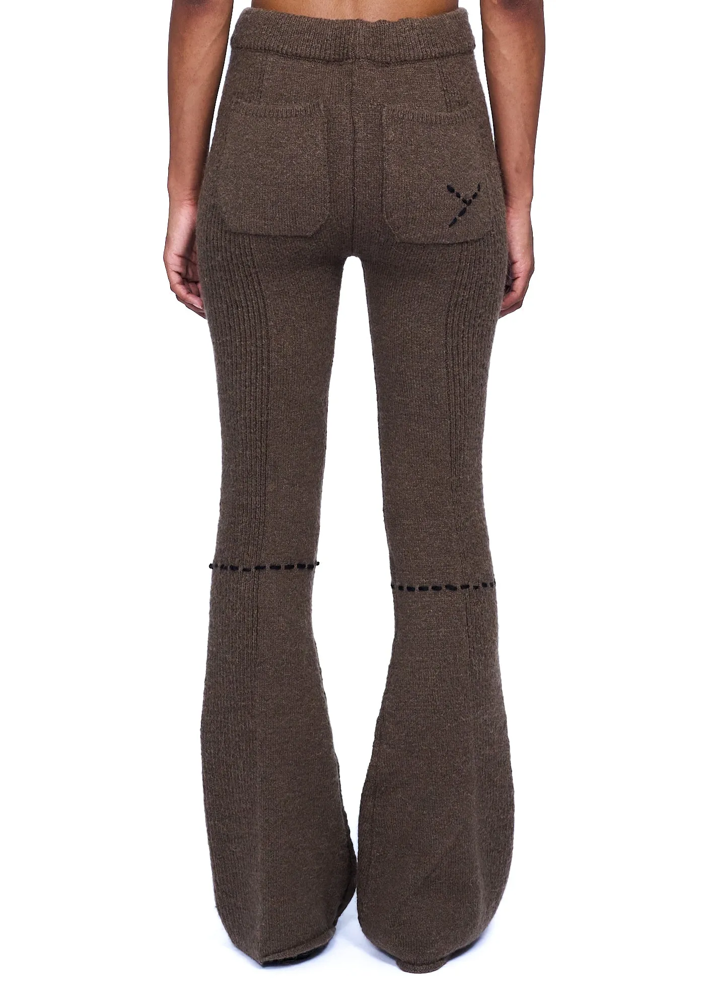 YUSE Stitch Alpaca Knit Boots Cut Pants