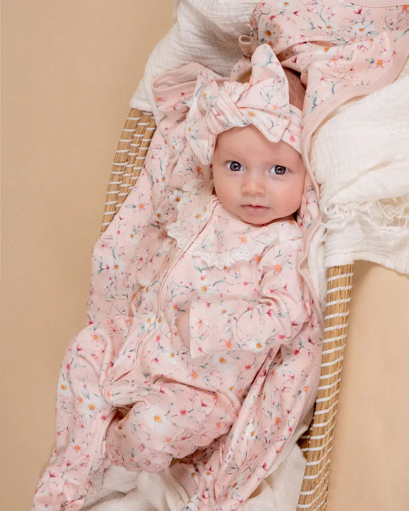 ZOE PRINT LS ZIP ONESIE